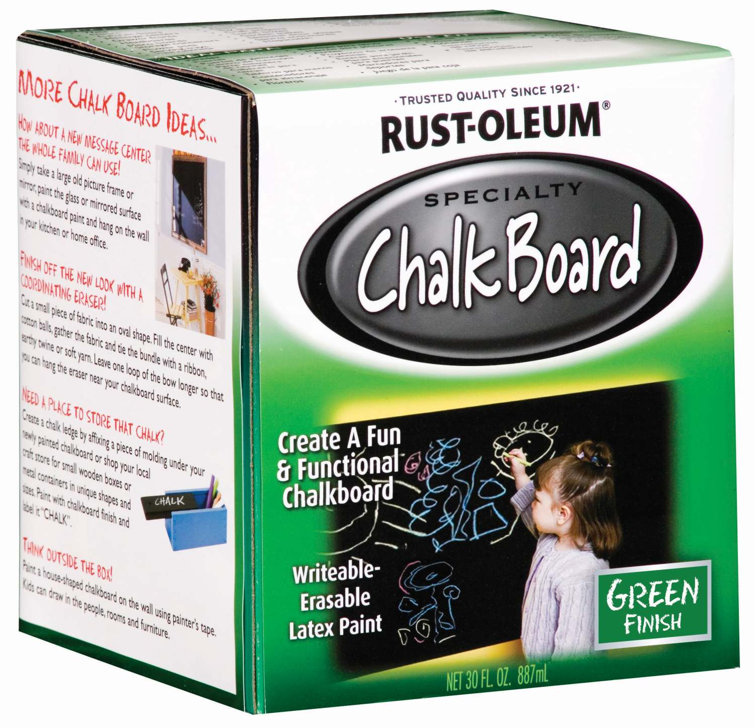 1-Quart Green Brush-On Chalkboard Paint