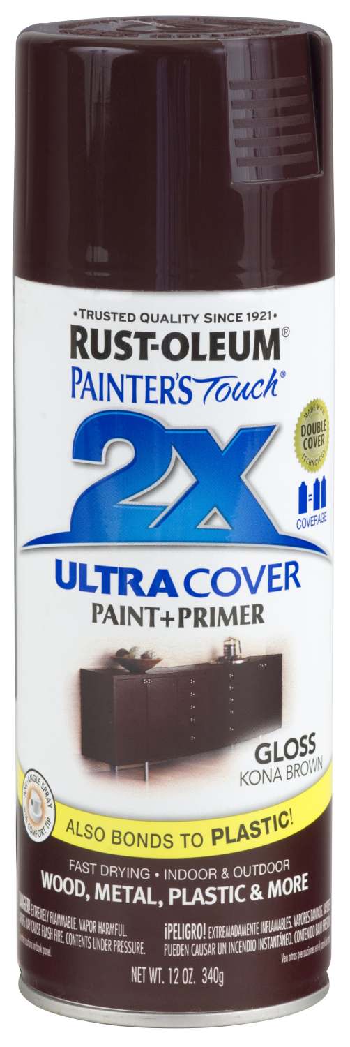 RUSTOLEUM® 249102 12Ounce Gloss Kona Brown 2x Ultra Cover Spray Paint