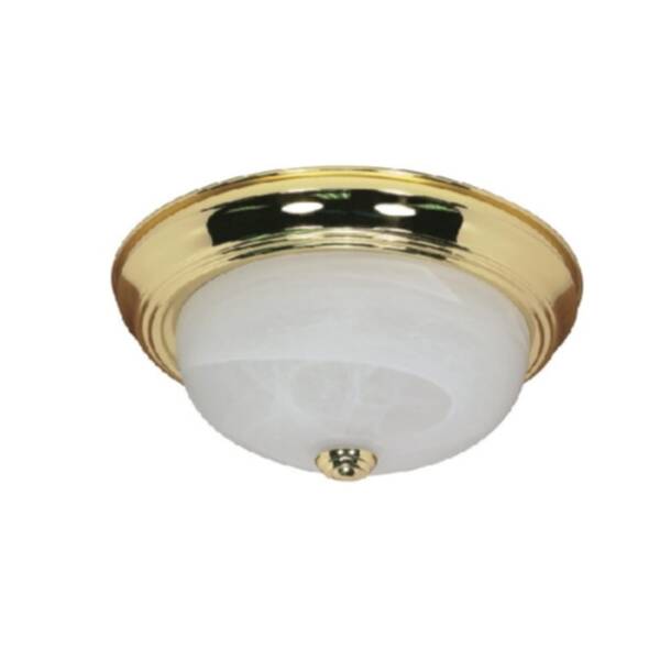 Nuvo Lighting 60 213 2 Light 11 Inch Polished Brass Flush Mount