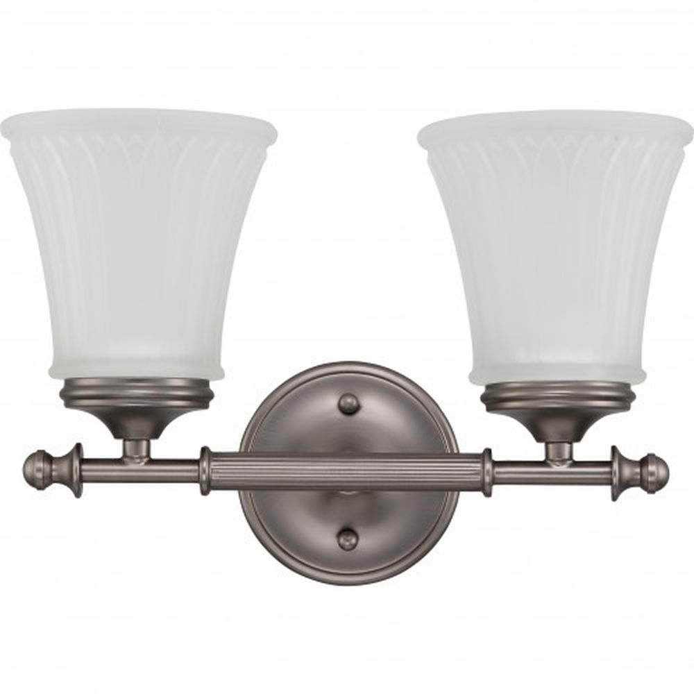 Satco Products 60/4012 2Light Aged Pewter Teller Wall Mounted Vanity Light Fixture at Sutherlands