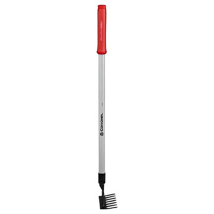 Râteau Corona Extended Reach 7 Dents - 91,4cm, Poignée Gel - Pour Jardins Surélevés & Petits Espaces