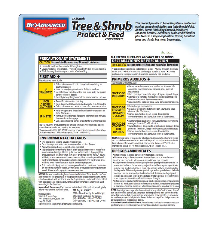 BioAdvanced 820169K Tree & Shrub Protect And Feed Concentrate – 64 Oz, 12 Month Protection