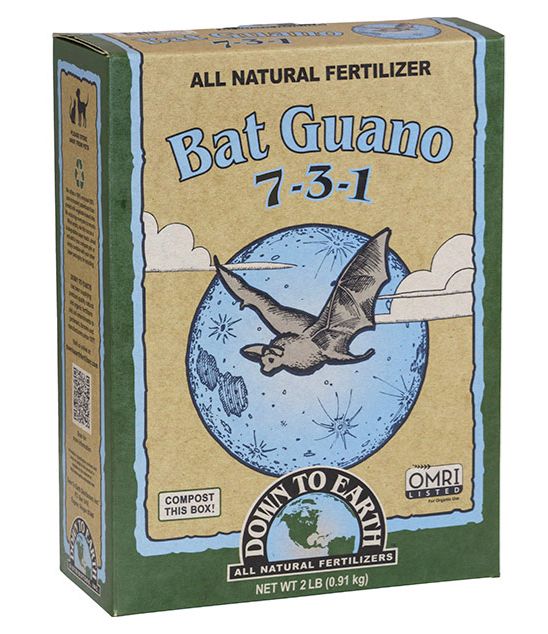 DOWN TO EARTH DTE07887 2-Pound Bat Guano, 7-3-1, For Use In Organic ...