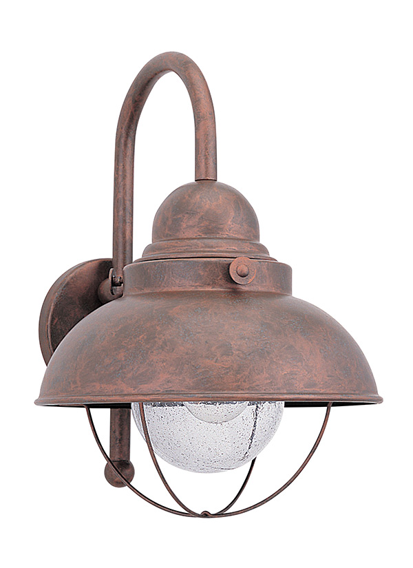 Sebring Collection 1 Light Outdoor Wall Lantern Weathered Copper Finish Sebring Collection 1 Light Outdoor Wall Lantern Weathered Copper Finish