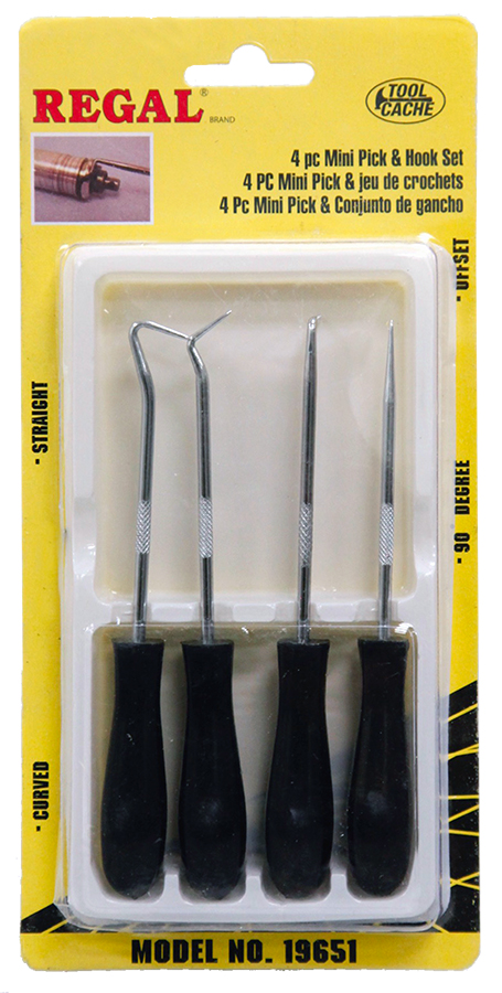 Regal 19651 Tool Cache Mini Pick And Hook Set 4-Piece at Sutherlands