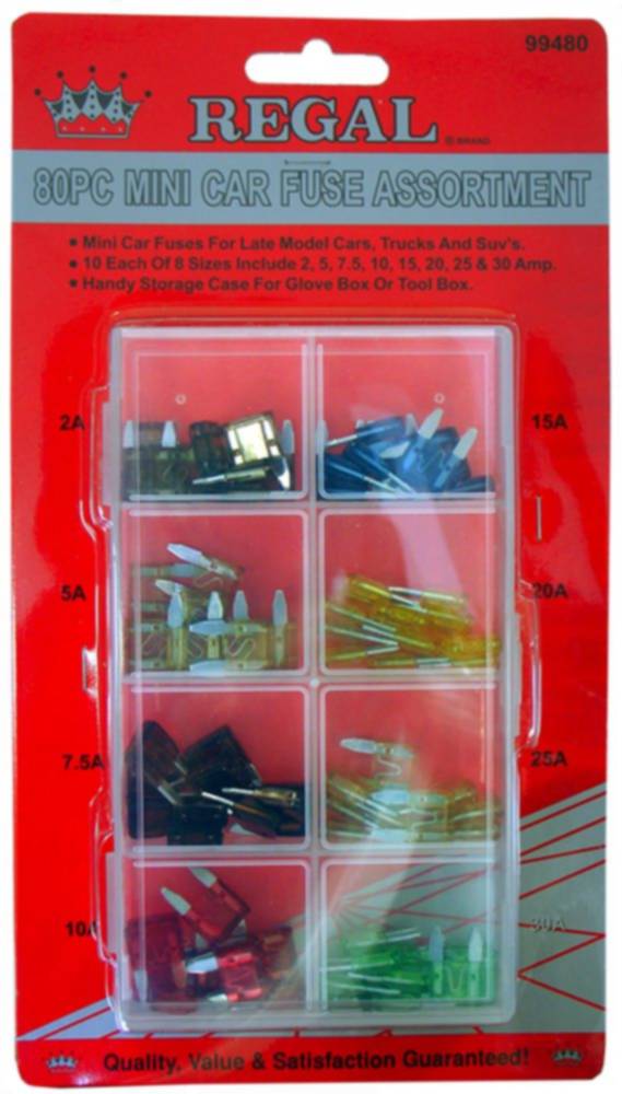 Service Tool 80 Piece Mini Car Fuse Set At Sutherlands