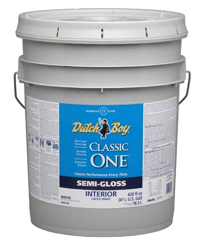 Dutch Boy 1.0048307-20 Classic One Interior Latex Paint Semi-Gloss