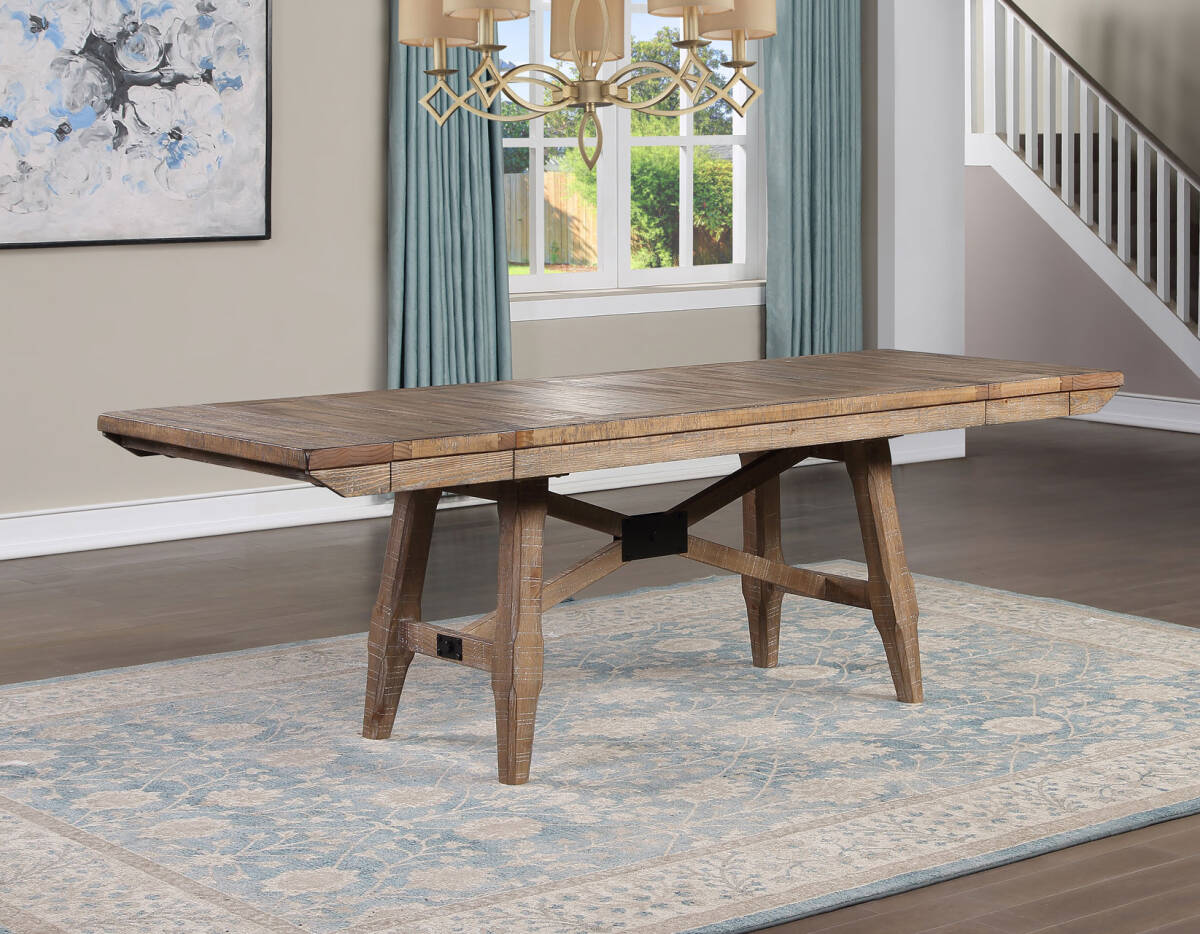 STEVE SILVER RV500TTB Riverdale Driftwood 72-96-inch Adjustable Dining ...