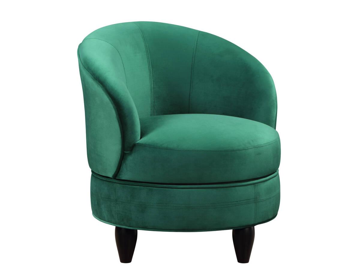 STEVE SILVER SOH850GNV Sophia Green Velvet Swivel Accent Chair at ...