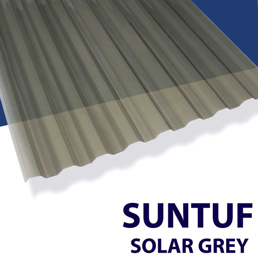 Suntuf Polycarbonate Panel 12 ft x26 Solar Grey