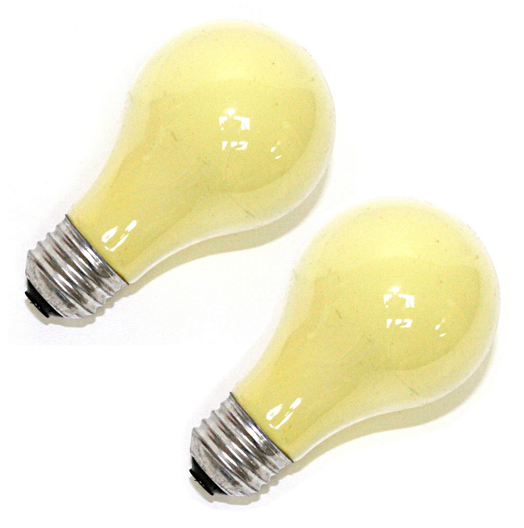 Osram Sylvania 12763 100Watt Yellow A19 Incandescent Bug Light Bulbs