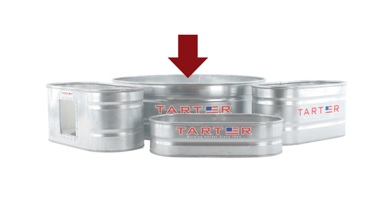 Tarter WTR82 8 x 2-Foot 700-Gallon Round Galvanized Steel Mega