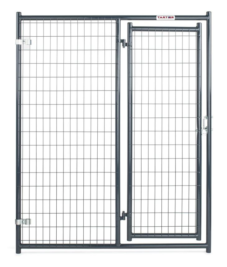 Tarter DKFMDB5 5 x 6-Foot Blue Champion Dog Kennel Gate With Front