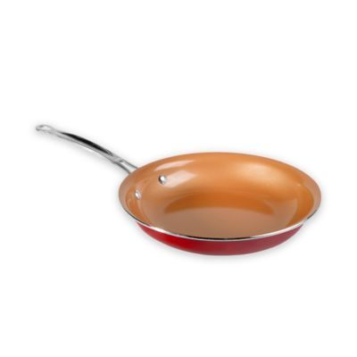 TELEBrands 10688-6 12-Inch Red Copper Non-Stick Pan at Sutherlands