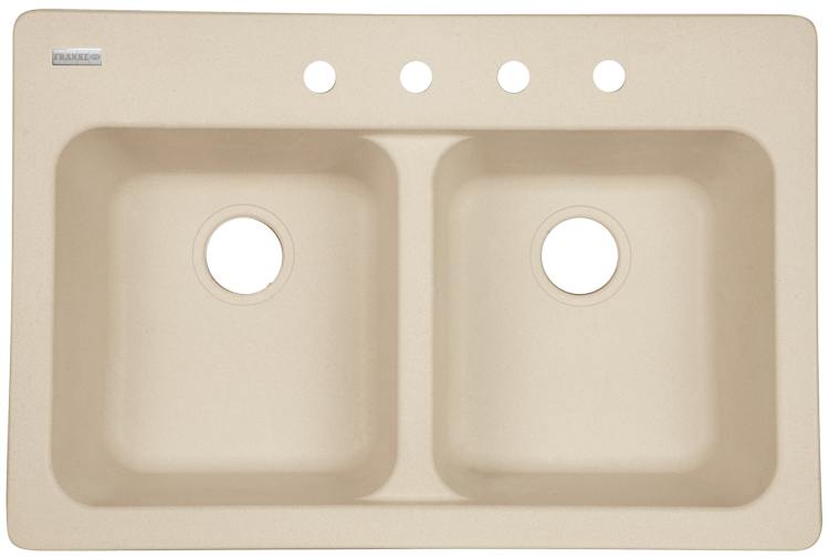 Kindred Fts904bx 33 Inch Sand Dual Mount Granite Composite 4 Hole Double Bowl Kitchen Sink At Sutherlands