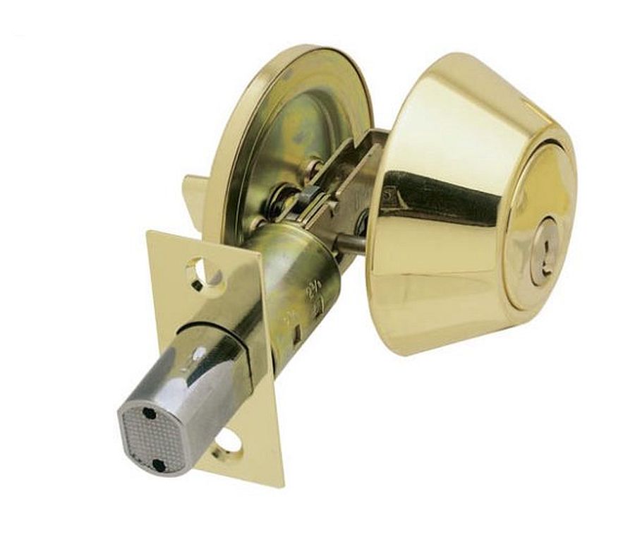 ULTRA HARDWARE 83967 Polished Brass Single Cylinder Security Deadbolt