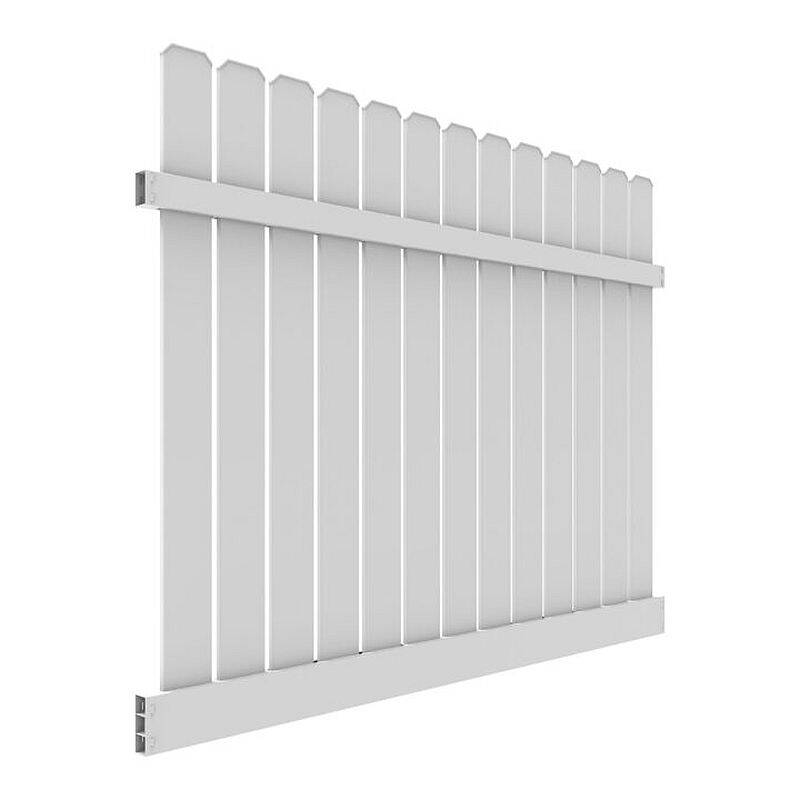 Barrette 73048536 6 X 8 -Foot White Vinyl Dog-Ear Semi-Privacy Fence ...