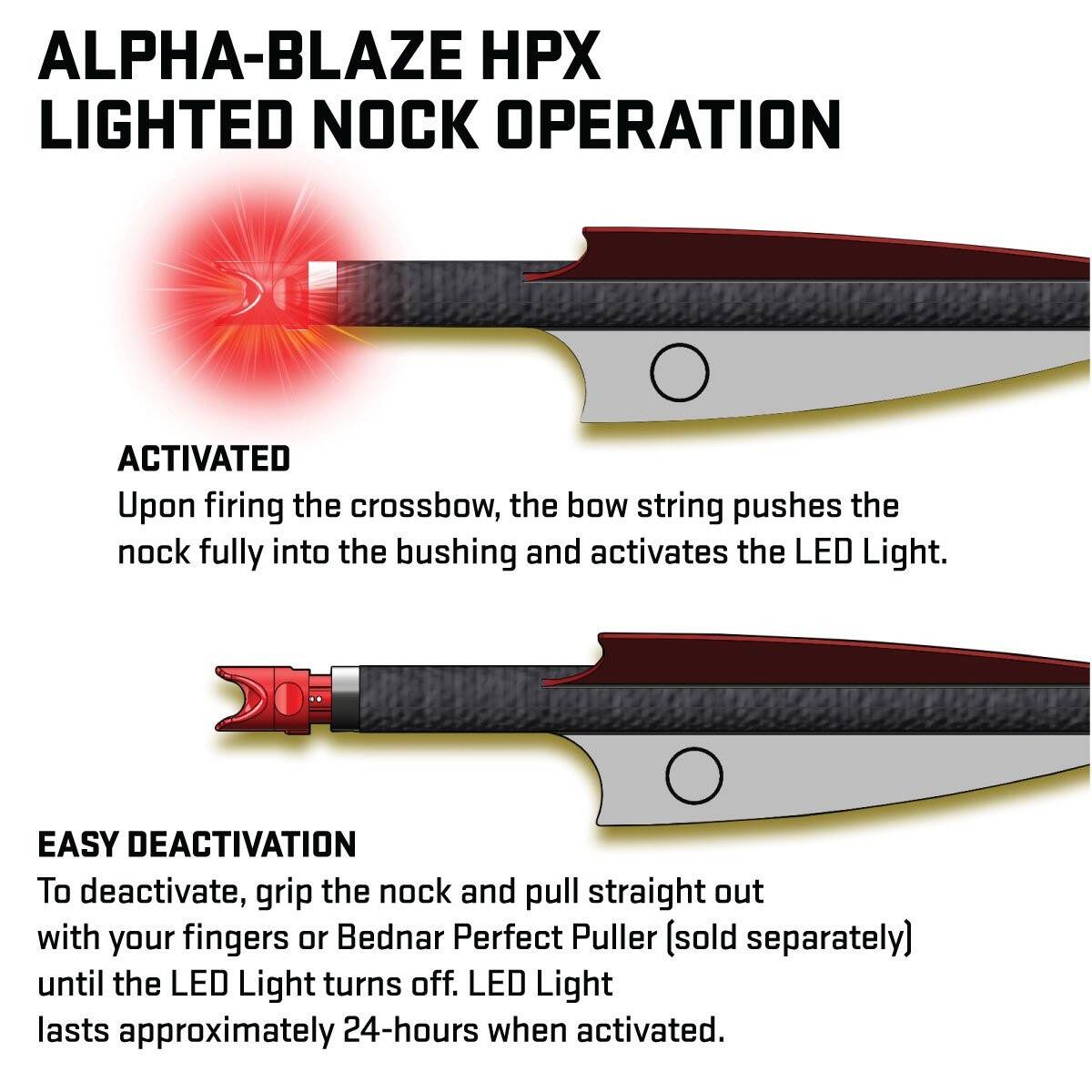 TenPoint Bolt Nock Alpha-Blaze HPX Lighted Red - ARC&CO