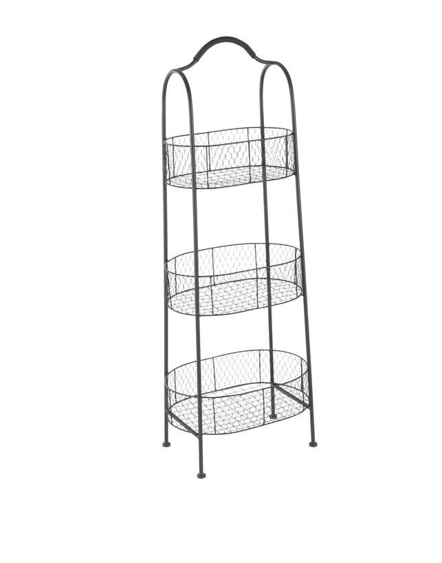 UMA 74816 Farmhouse 3-Tier Metal Storage Rack — Black #2591014 at ...
