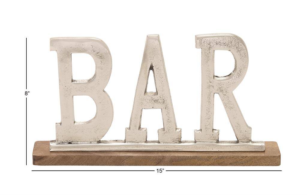 UMA 37569 8 x 15-Inch Aluminum And Wood Bar Sign at Sutherlands