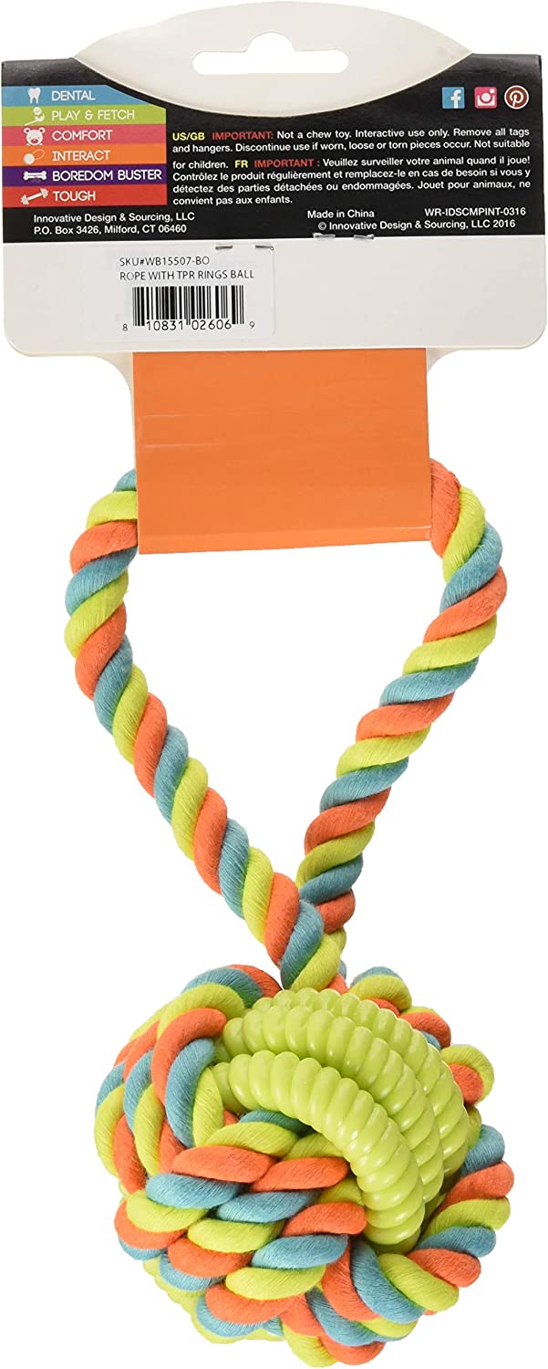 Chomper WB15507 Medium Multi-Colored Rope Tug Dog Toy With ...
