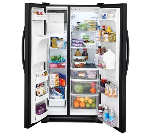 Frigidaire FFSS2615TE 25-1/2-Cu. Ft. Black Side-By-Side Refrigerator at ...