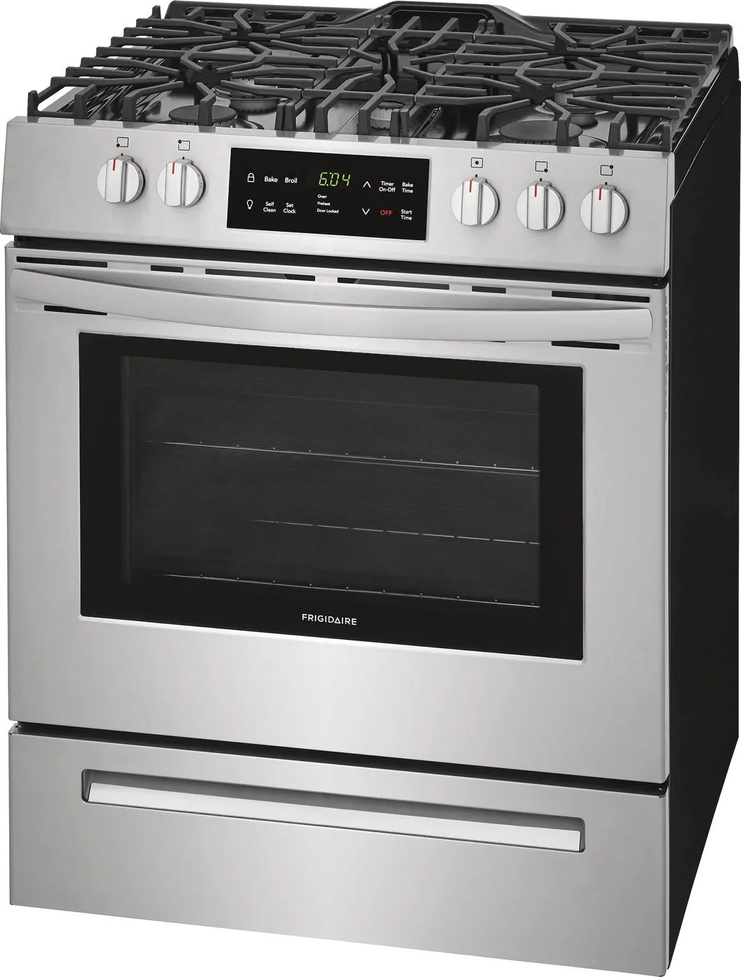 Frigidaire FFGH3054US 30-Inch Stainless Steel Front Control Frigidaire 30 Gas Range Stainless Steel