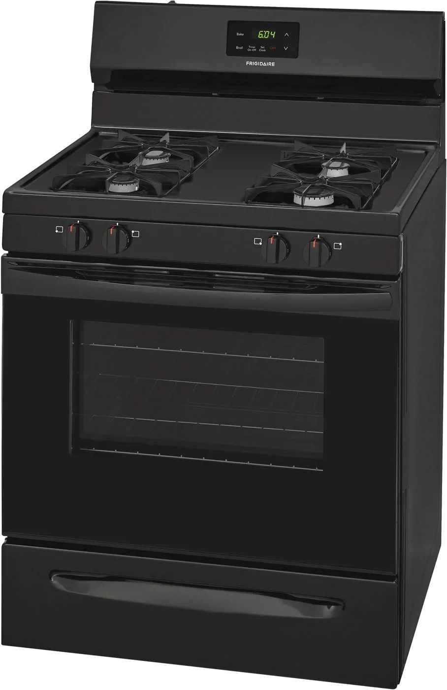 Frigidaire FCRG3015AB 30Inch 5Cu. Ft. Black Gas Range at Sutherlands