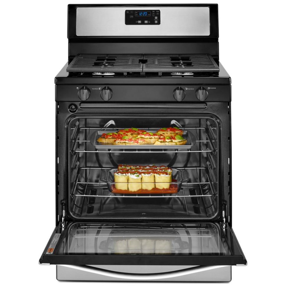 Whirlpool WFG320M0BS 5.1Cu. Ft. Stainless Steel Freestanding 4Burner