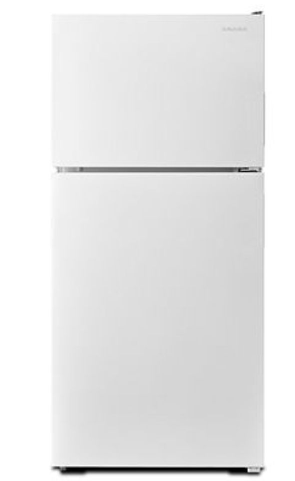 AMANA ART308FFDW 18 Cu. Ft. White TopFreezer Refrigerator at Sutherlands