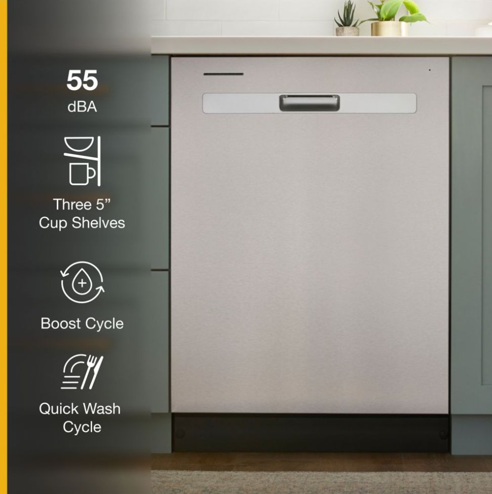 Whirlpool WDP540HAMZ 24Inch Stainless Steel Quiet Dishwasher at