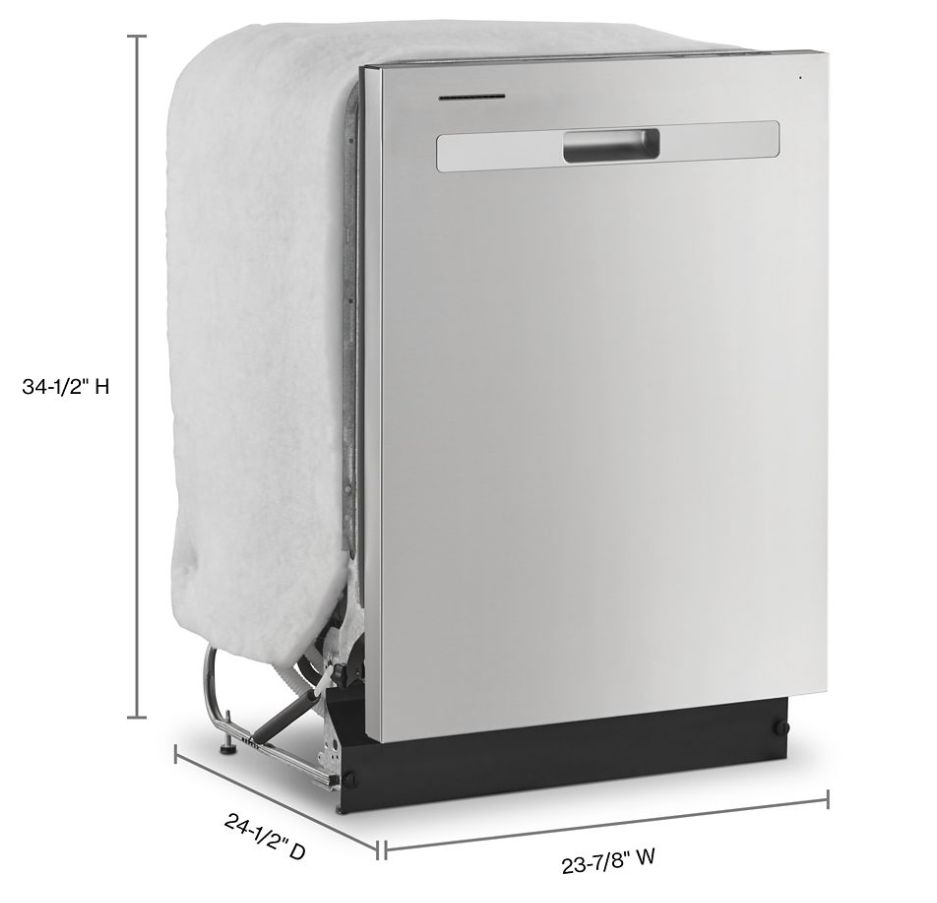 Whirlpool WDP540HAMZ 24Inch Stainless Steel Quiet Dishwasher at