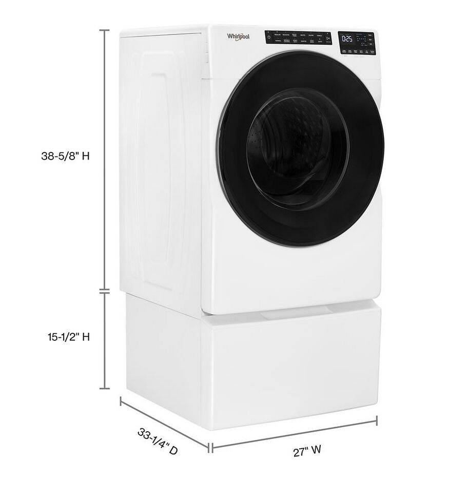 Whirlpool WFW6605MW 5.8 Cubic Foot White Front Load Washing Machine