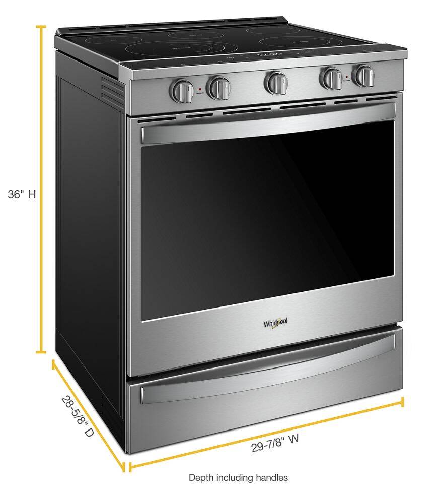 Whirlpool WEE750H0HZ 6.4 Cubic Foot Stainless Steel Smart SlideIn