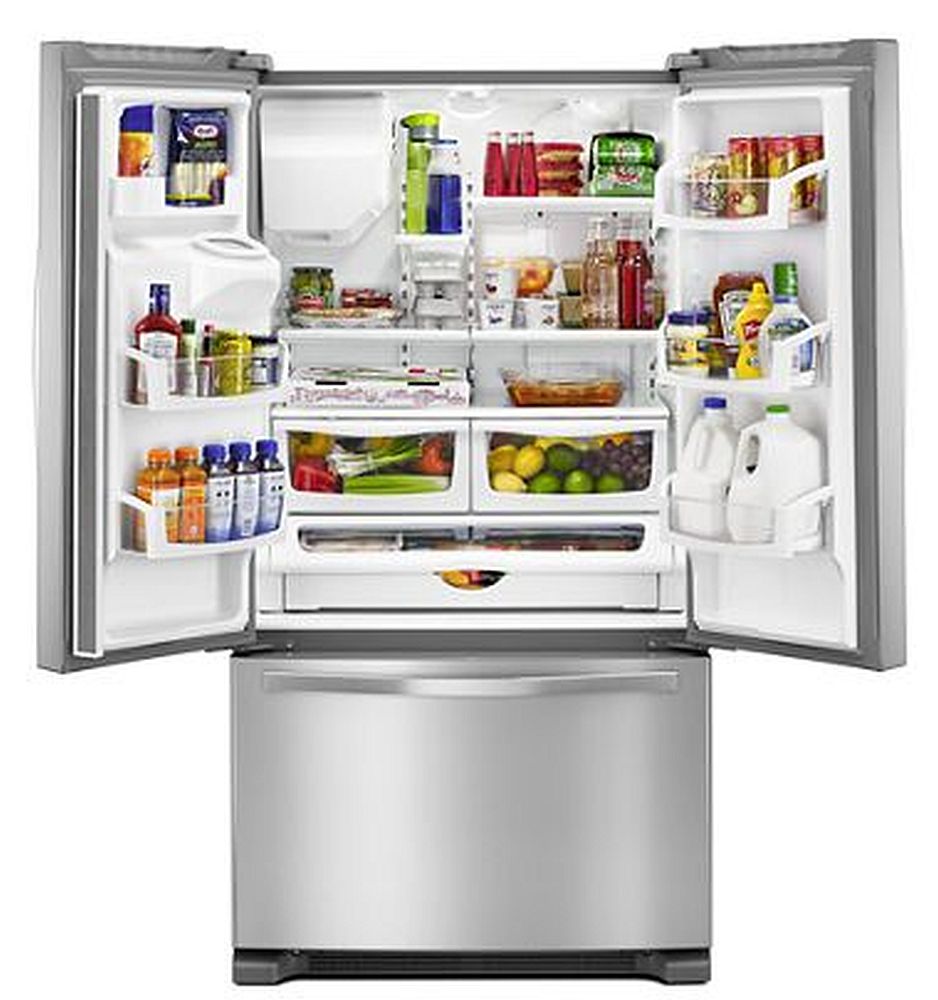 stainless steel fridge
