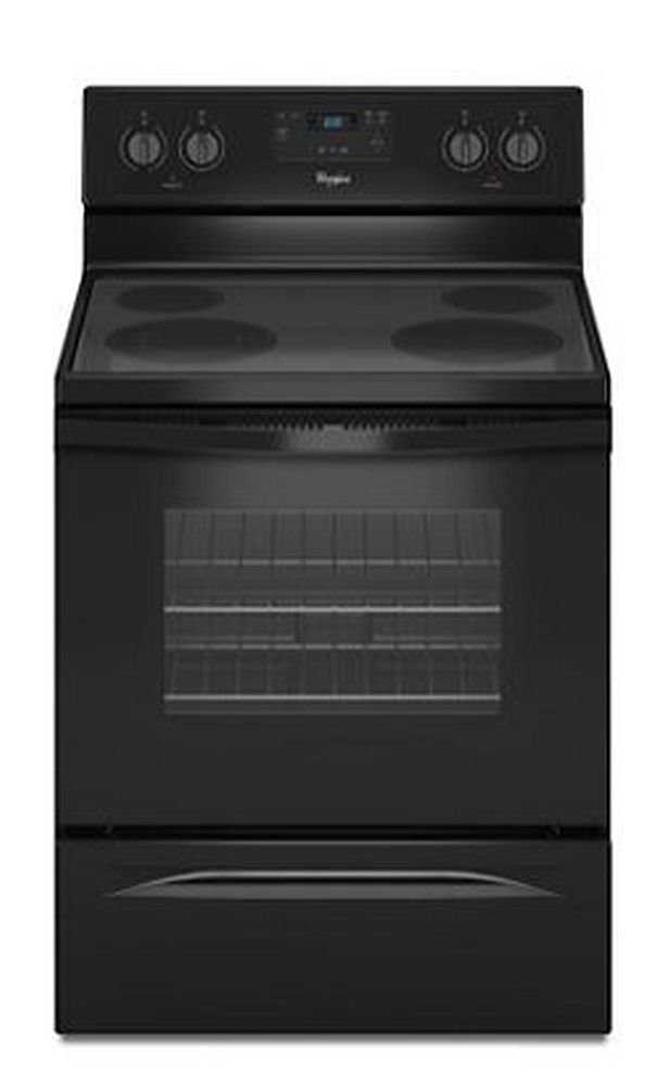 Whirlpool WFE320M0EB 30Inch Black Freestanding Electric Range at