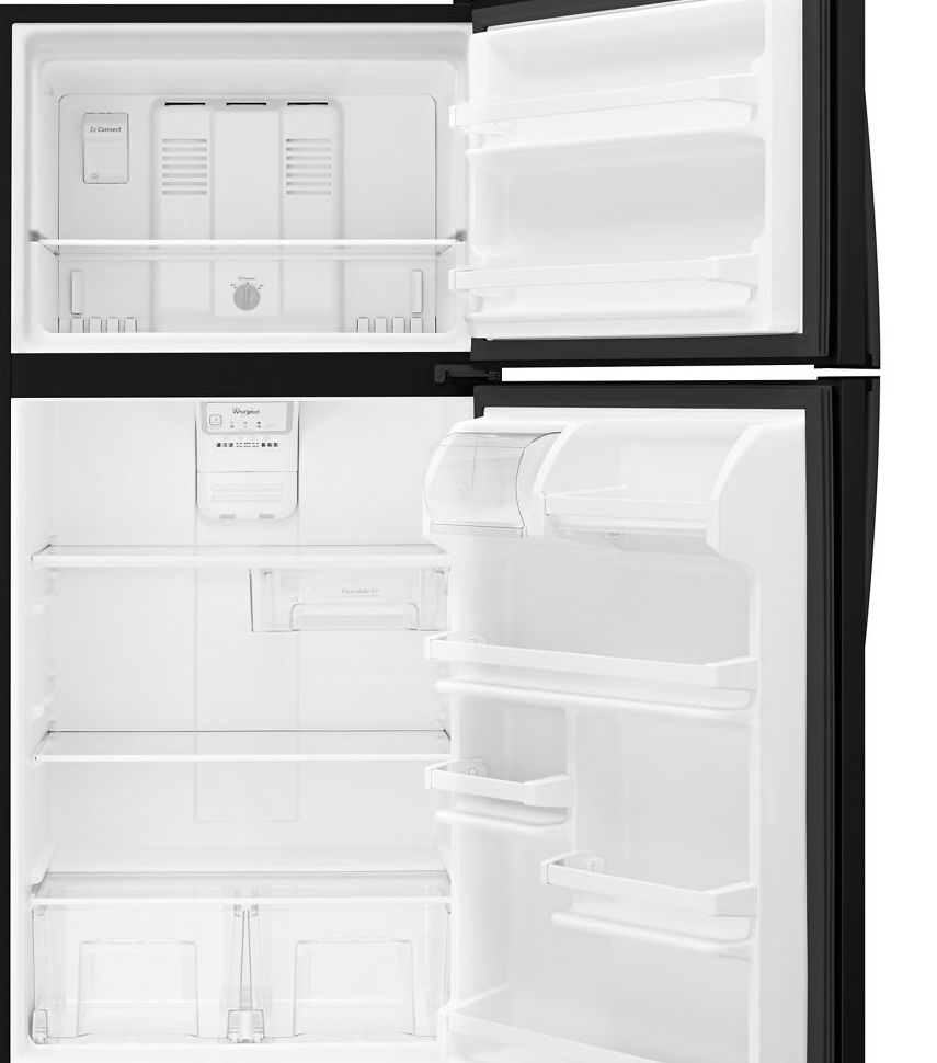 Whirlpool WRT318FZDB 30-Inch Wide Black Refrigerator With Top Freezer ...
