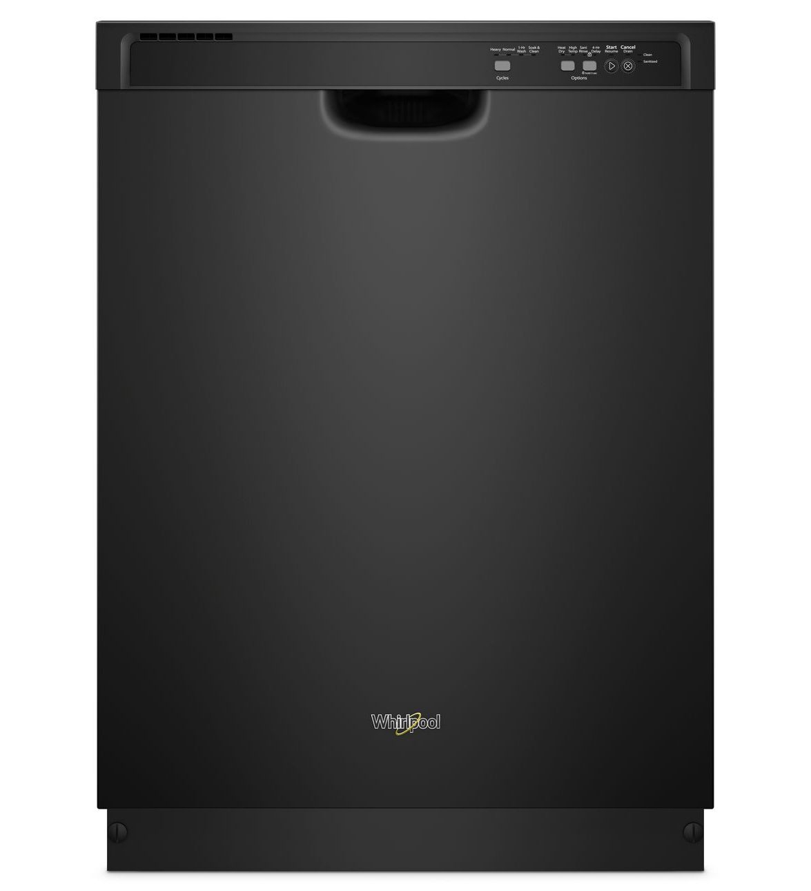 Whirlpool WDF520PADB 24Inch Black Front Control Built In Dishwasher at