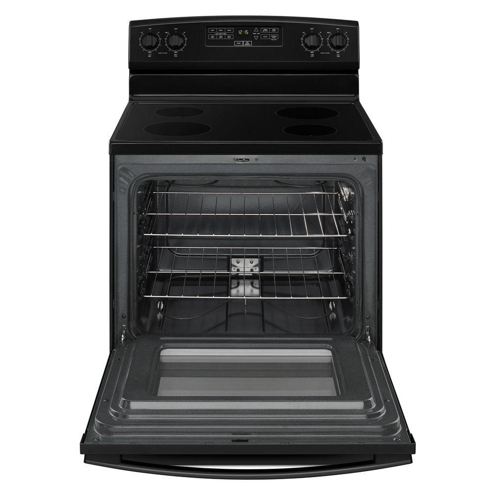 Amana AER6303MFB 30-Inch Electric Range With Extra Large Oven Window