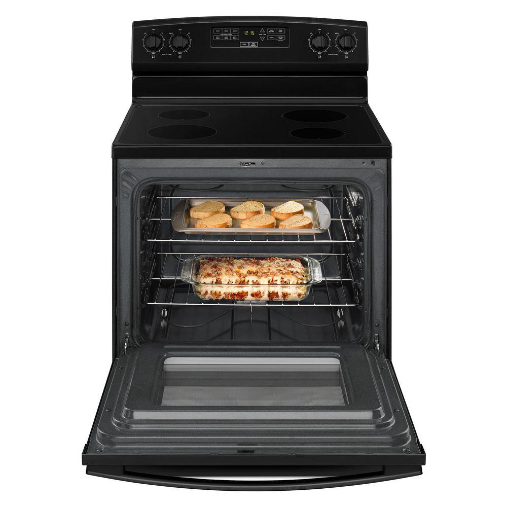 AMANA AER6303MFB 30Inch Electric Range With Extra Large Oven Window