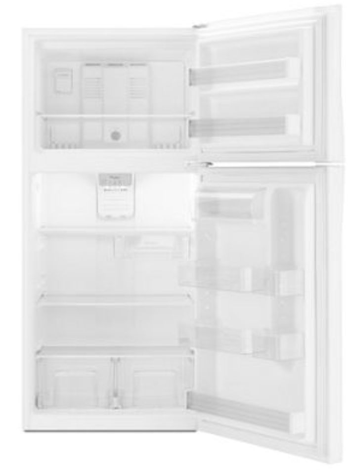 Whirlpool WRT519SZDW 19.2 Cu. Ft White Top Freezer Refrigerator at Sutherlands