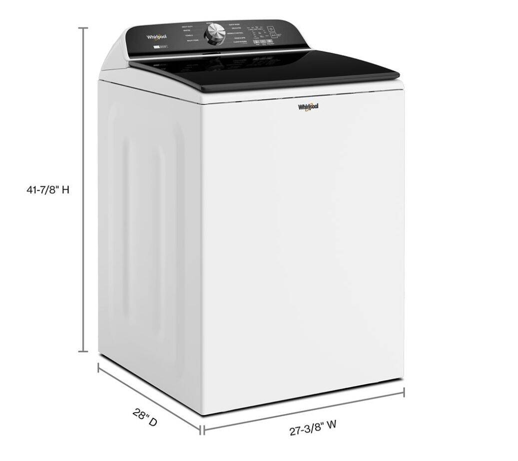 Whirlpool WTW6157PW 5.2-5.3 Cubic Foot, White, Top Load Washing Machine ...