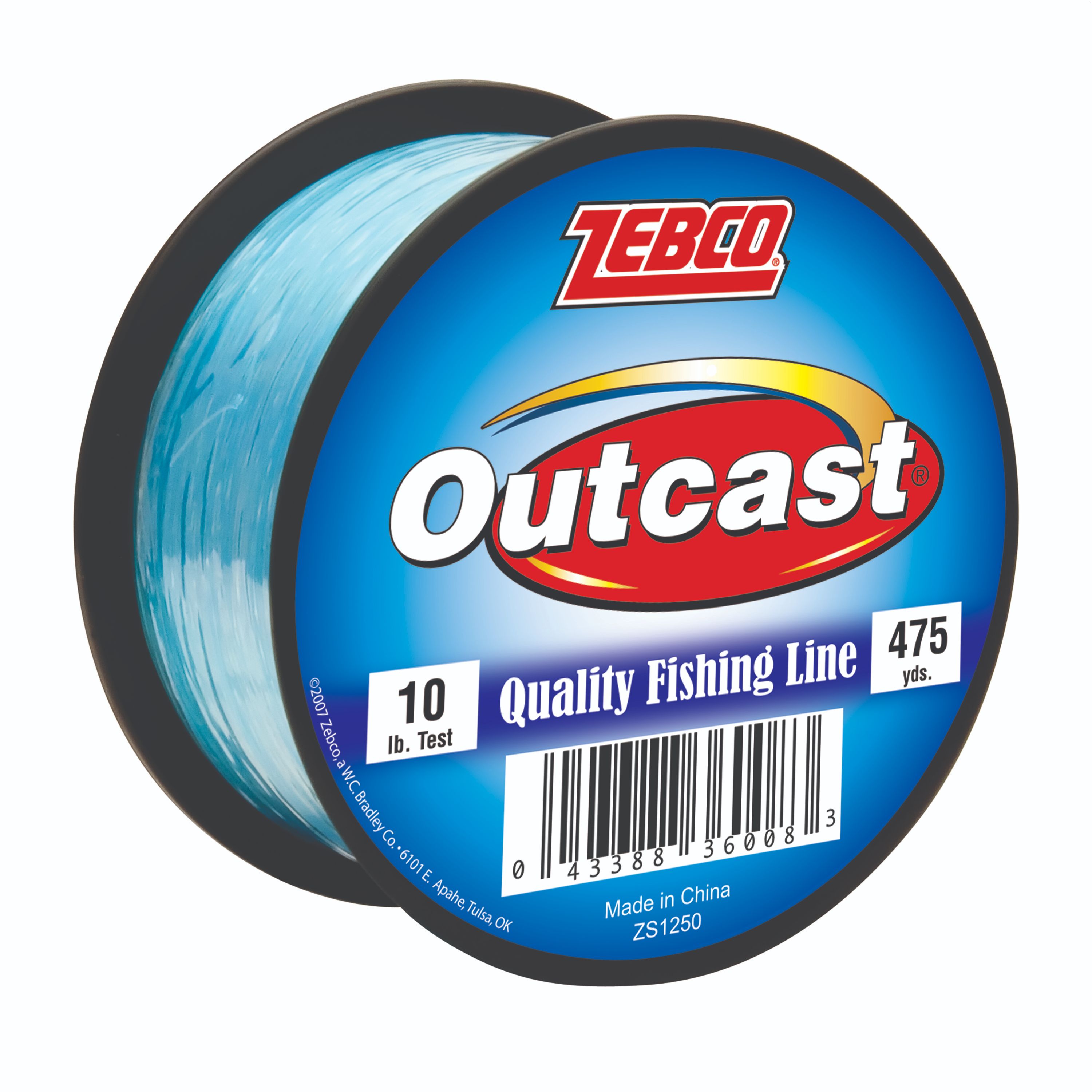 Zebco 21-10014 Outcast 10-Pound, 475-Yard, Blue Fishing Line at