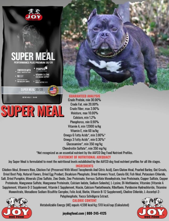 Joy Dog Food 36463 40 40 Pound Super Meal 30 20 Dog Food at