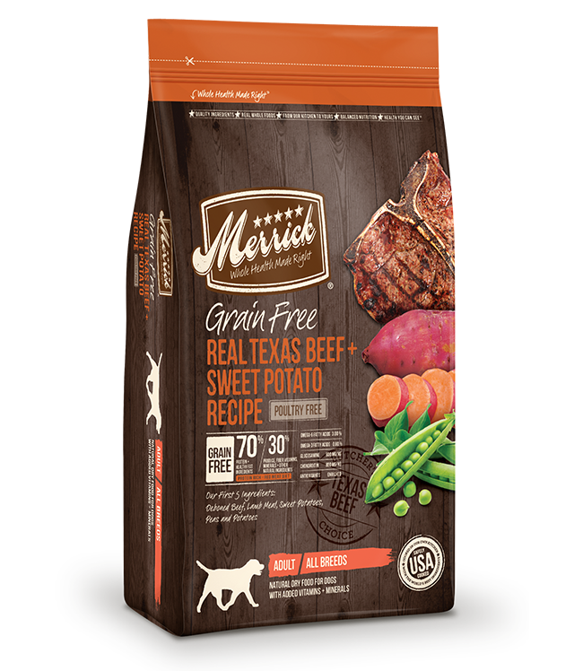Merrick Pet Care 49334015 25Pound Grain Free Real Texas Beef And
