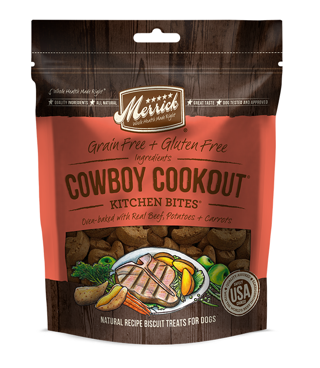Merrick Pet Care 49602115 9Ounce Kitchen Bites Cowboy Cookout Dog