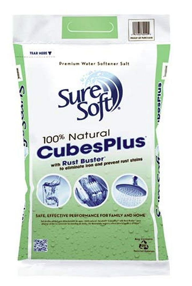 SureSoft 765978 40Pound, 100 Natural Cubes Plus Water Softener Salt