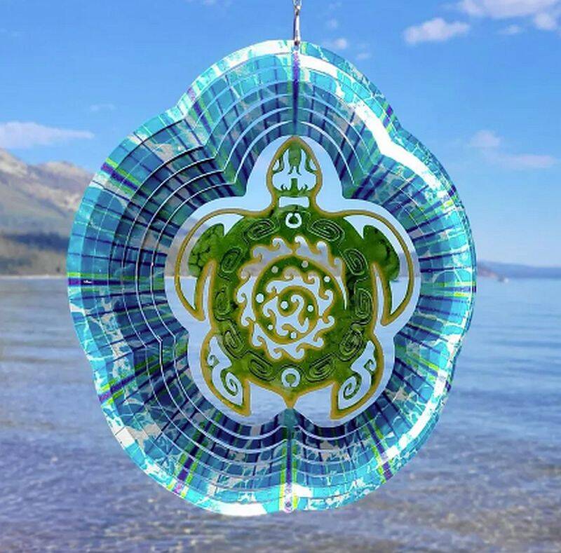 Airplane Weather Vane Iron Stainless Steel Outdoor Wind Spinner For Garden Patio Blue