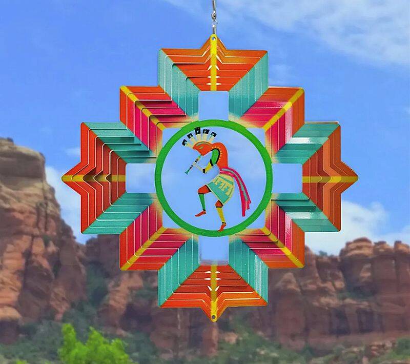 Spinfinity 193 12Inch Kokopelli Garden Wind Spinner at Sutherlands