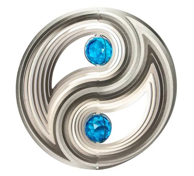 Spinfinity Rings Spinfinity 469 Crystal Yin/Yang Supreme Collection Spinner 12-Inch ...